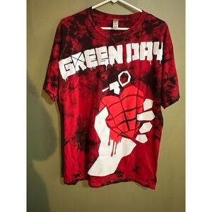 GREEN DAY American Idiot Punk/Alt-Rock Tie-Dyed T-Shirt. L
